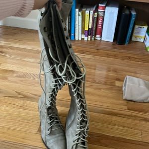 Tall lace up boots size 6
